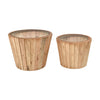Aviation Accent Tables in Natural Wood and Clear (Set of 2) Furniture ELK Home 