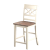 Posie Two-Tone Counter Chair Vintage White & Cherry (Set of 2) Furniture Enitial Lab 