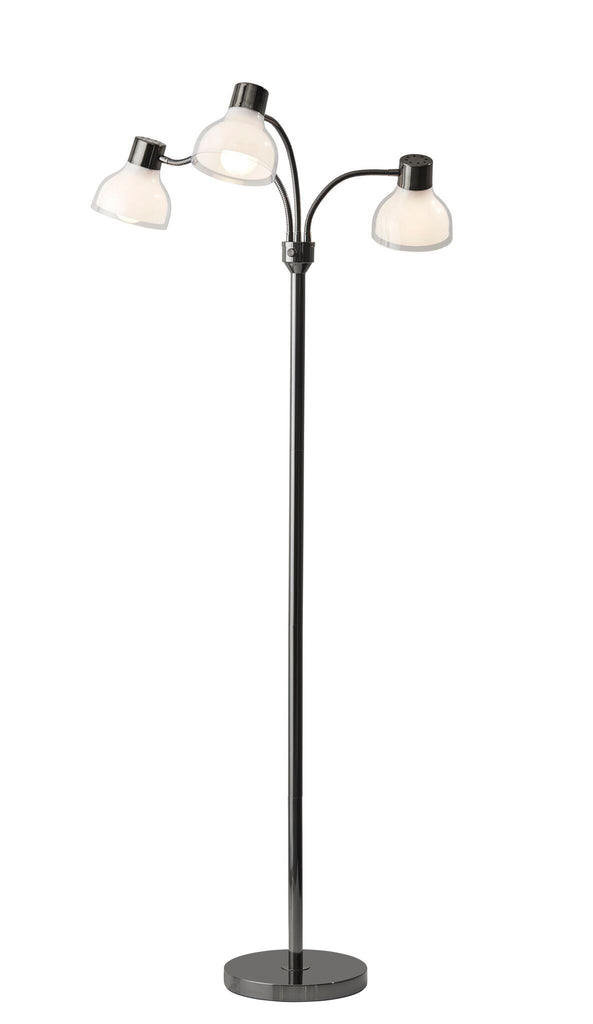 Presley 3-Arm Floor Lamp - Black Nickel Lamps Adesso 