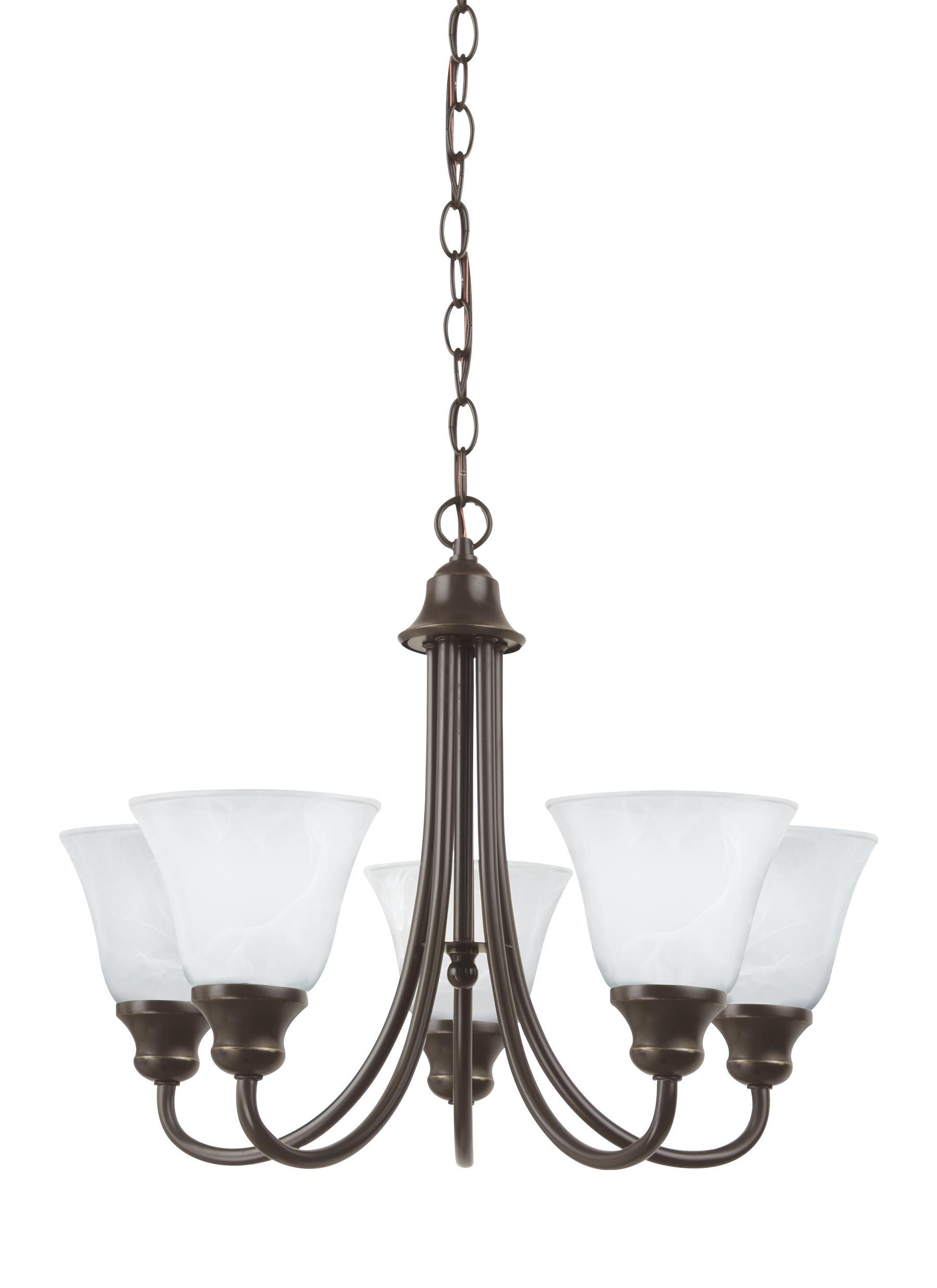 Windgate Five Light LED Chandelier - Heirloom Bronze Ceiling Sea Gull Lighting 