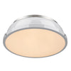 Duncan 14" Flush Mount in Pewter with a White Shade Ceiling Golden Lighting 