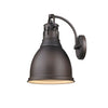 Duncan 1 Light Wall Sconce in Rubbed Bronze with a Rubbed Bronze Shade Wall Golden Lighting 