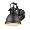 Duncan Black Wall Sconce with Matte Black Shade Wall Golden Lighting 