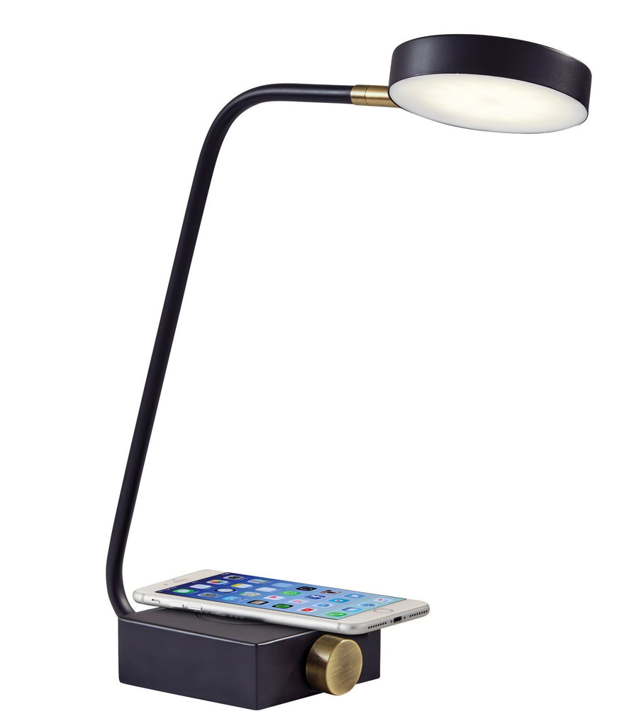 Conrad AdessoCharge LED Desk Lamp - Black Lamps Adesso 