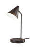 Oliver AdessoCharge Black and Wood Modern Desk Lamp Lamps Adesso 