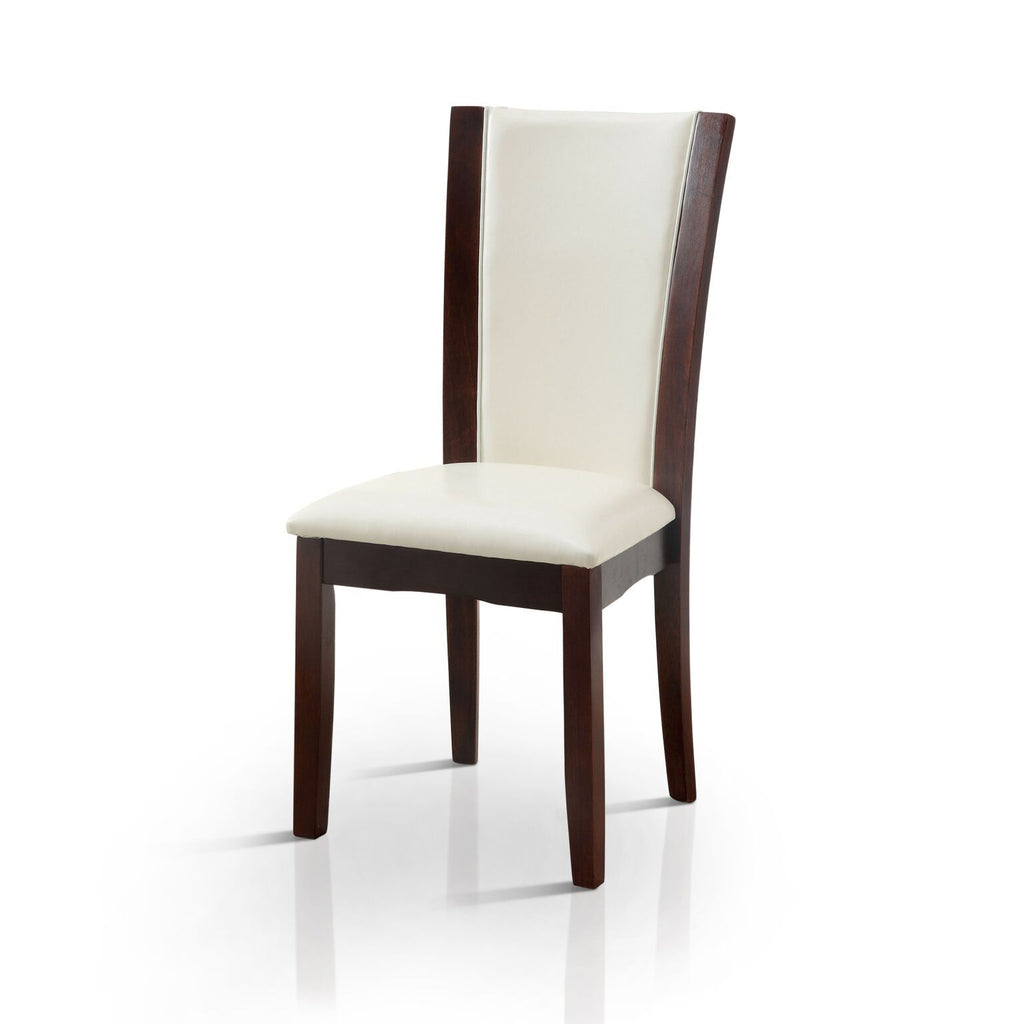 Selena Flared Leatherette Dining Chair White (Set of 2) Furniture Enitial Lab 