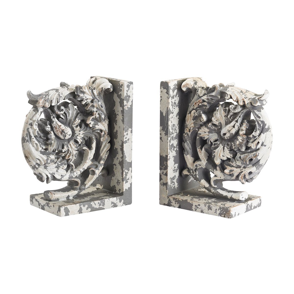 Aged Plaster Scroll Bookends ACCESSORIES Sterling 