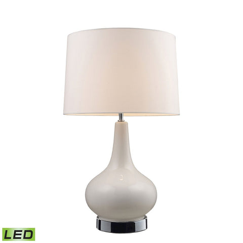 Mary-Kate And Ashley Continuum LED Table Lamp In White And Chrome Lamps Dimond Lighting 
