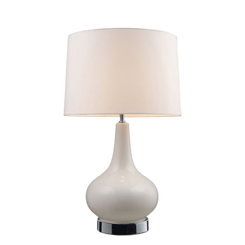 Continuum Table Lamp In White With Chrome Hardware Lamps Dimond Lighting 