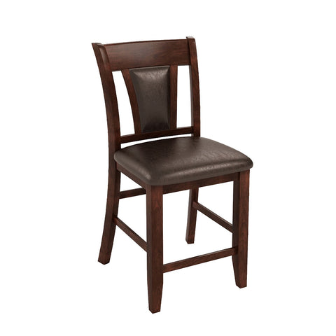 Ceina Flared Counter Height Chair Espresso Leatherette (Set of 2)