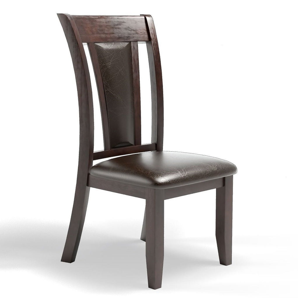 Ceina Flared Dining Chair Espresso Leatherette (Set of 2) Furniture Enitial Lab 