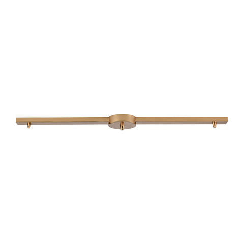 Pendant Options 3-Hole Linear Bar for Pendants in Satin Brass