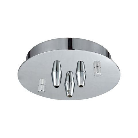 Illuminaire Accessories 3 Light Small Round Canopy In Polished Chrome Parts/Hardware Elk Lighting 