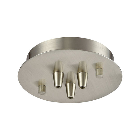 Illuminaire Accessories 3 Light Small Round Canopy In Satin Nickel Parts/Hardware Elk Lighting 