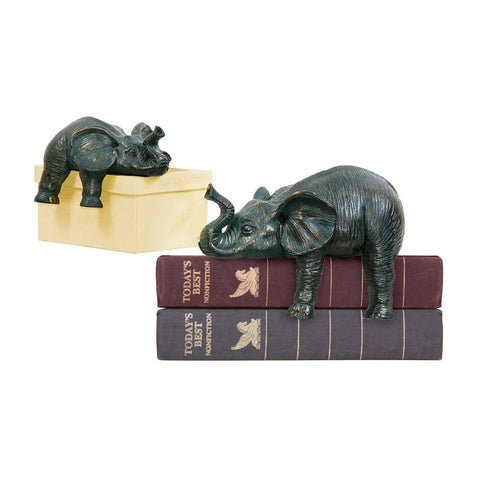 Sprawling Elephants Statues - Set of 2 Accessories Sterling 