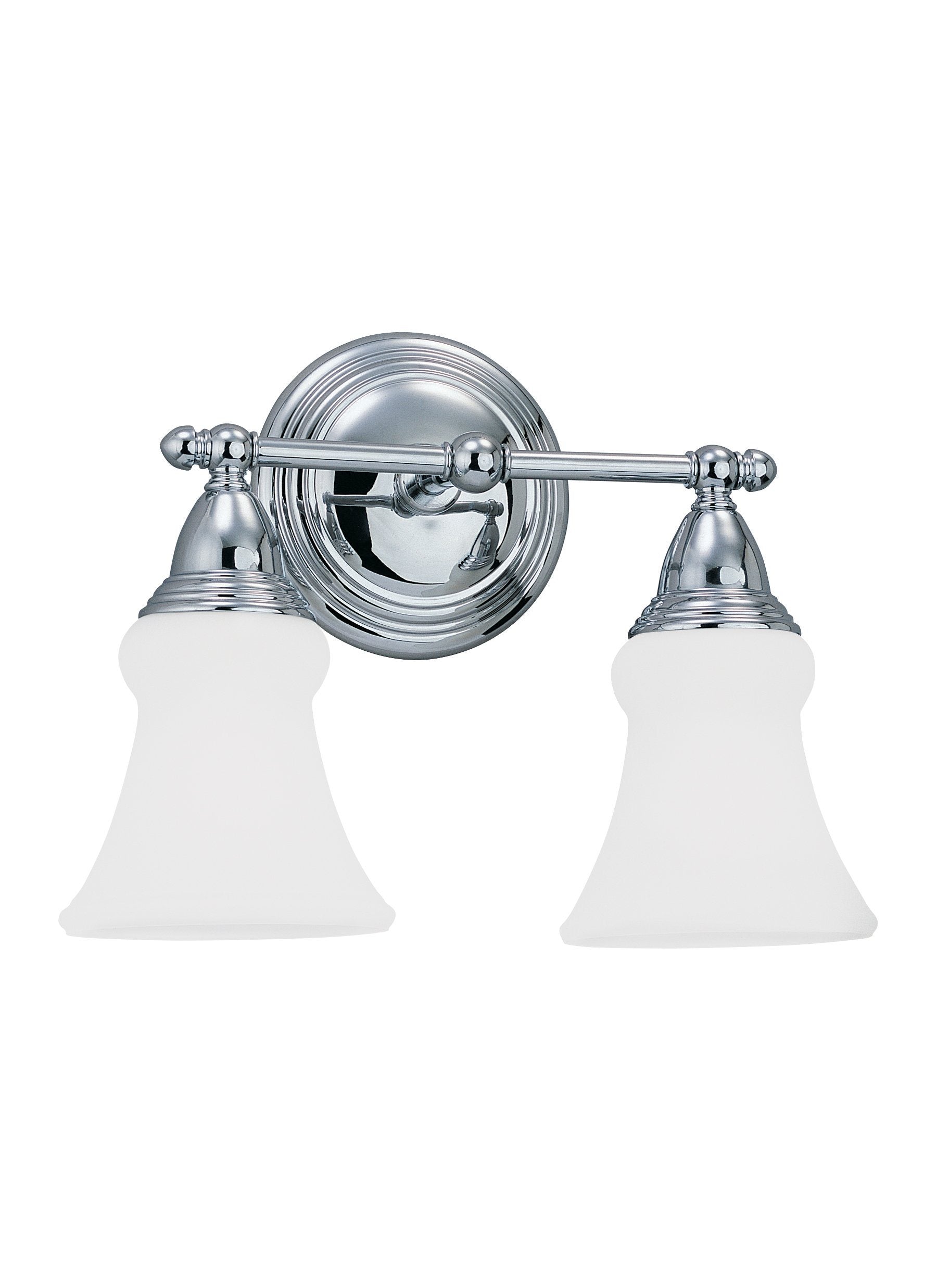 Sagemore Two Light Bath Vanity Fixture - Chrome Wall Sea Gull Lighting 