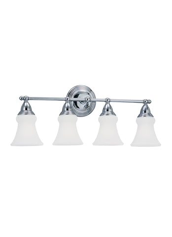 Sagemore Four Light Bath Vanity Fixture - Chrome Wall Sea Gull Lighting 