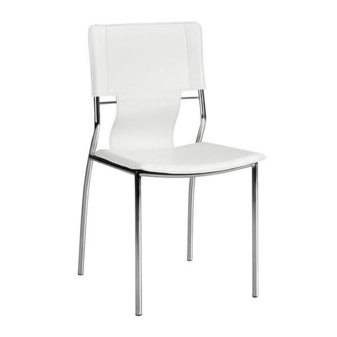 Trafico Dining Chair White (Set of 4) Furniture Zuo 