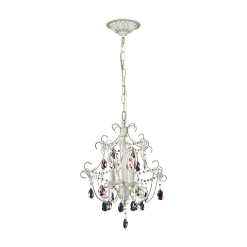 Elise 3 Light Chandelier In Antique White Ceiling Elk Lighting 