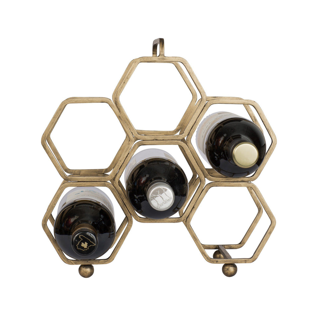 Hexagonal Wine Rack - Havana Gold Accessories Varaluz 