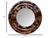 Wine Country Reclaimed Wood Circular Mirror Mirrors Varaluz 