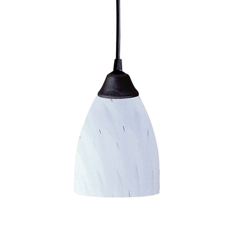 Classico LED Pendant In Dark Rust And Simply White Glass Ceiling Elk Lighting 