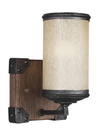 Dunning One Light LED Wall Sconce - Stardust / Cerused Oak Wall Sea Gull Lighting 