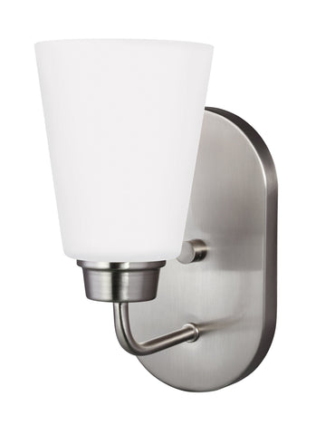 Kerrville One Light Wall Sconce - Brushed Nickel Wall Sea Gull Lighting 