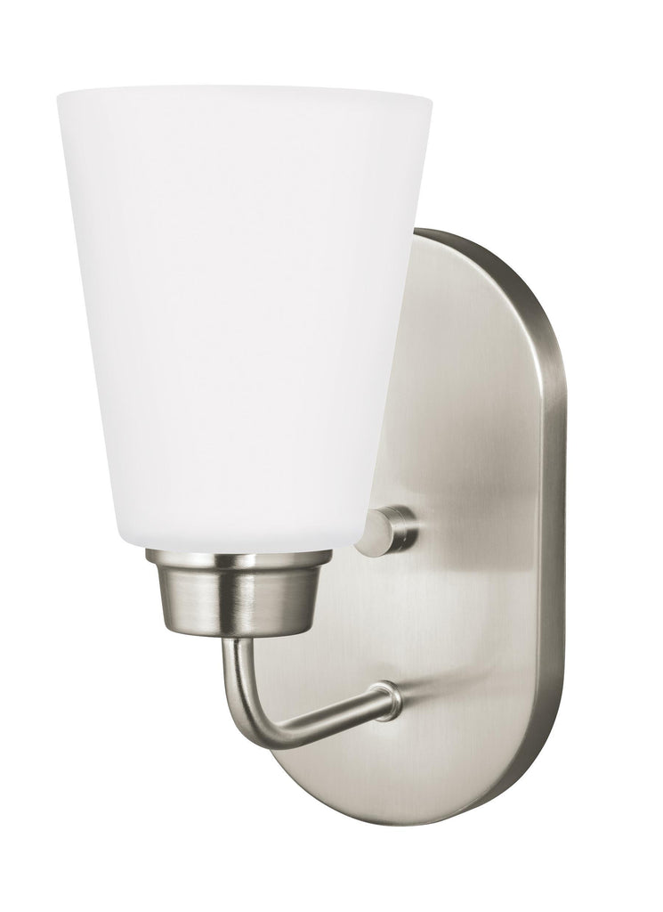 Kerrville One Light LED Wall Sconce - Brushed Nickel Wall Sea Gull Lighting 