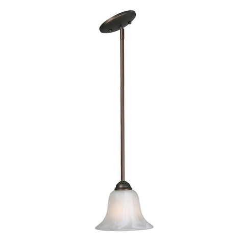 Multi-Family Mini Pendant in Rubbed Bronze with Marbled Glass Ceiling Golden Lighting 