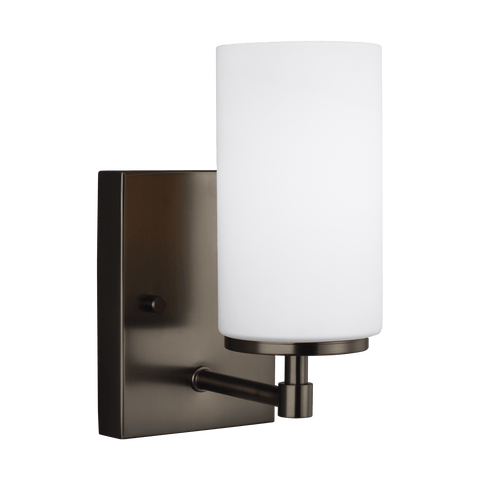 Alturas One Light Wall Sconce - Brushed Oil Rubbed Bronze Wall Sea Gull Lighting 