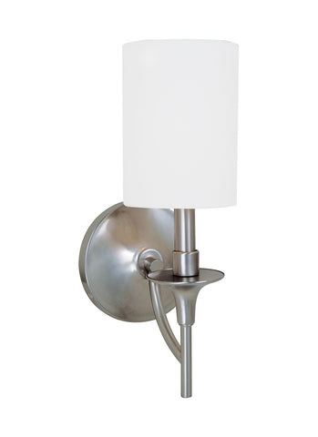 Stirling One Light Wall Sconce - Brushed Nickel Wall Sea Gull Lighting 