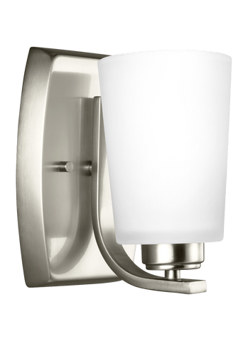 Franport One Light Wall Sconce - Brushed Nickel Wall Sea Gull Lighting 