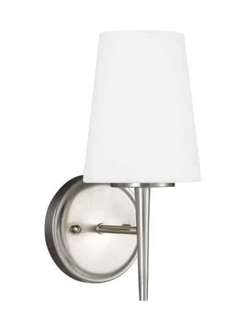 Driscoll One Light Wall Sconce - Brushed Nickel Wall Sea Gull Lighting 