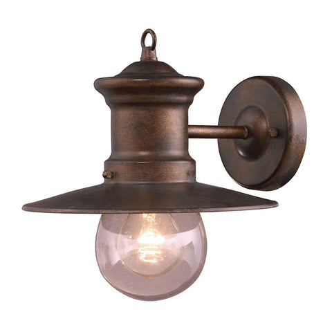 Maritime 1 Light Outdoor Wall Sconce In Hazlenut Bronze Outdoor Wall Elk Lighting 