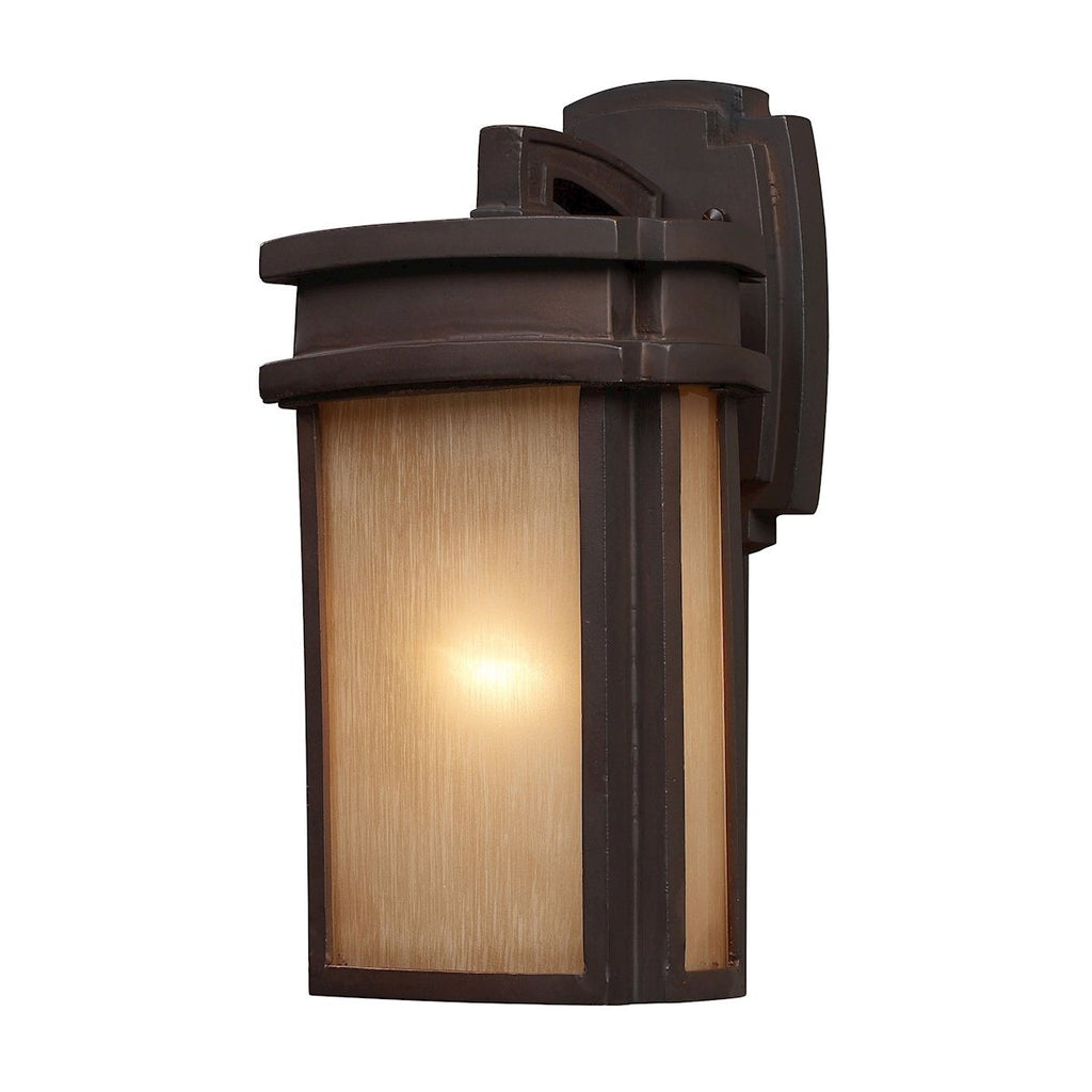 Sedona 1 Light Outdoor Wall Sconce In Clay Bronze Outdoor Wall Elk Lighting 