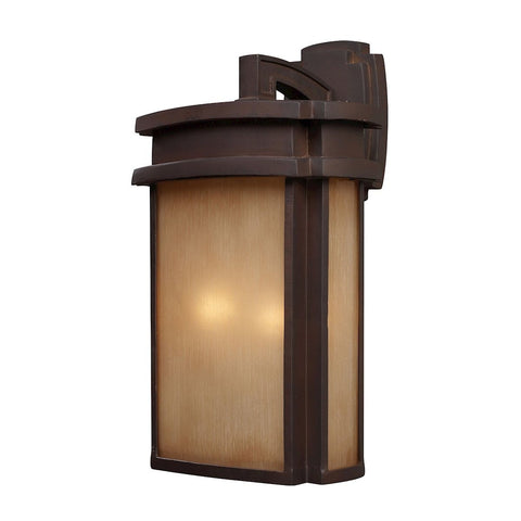 Sedona 2 Light Outdoor Wall Sconce In Clay Bronze Outdoor Wall Elk Lighting 