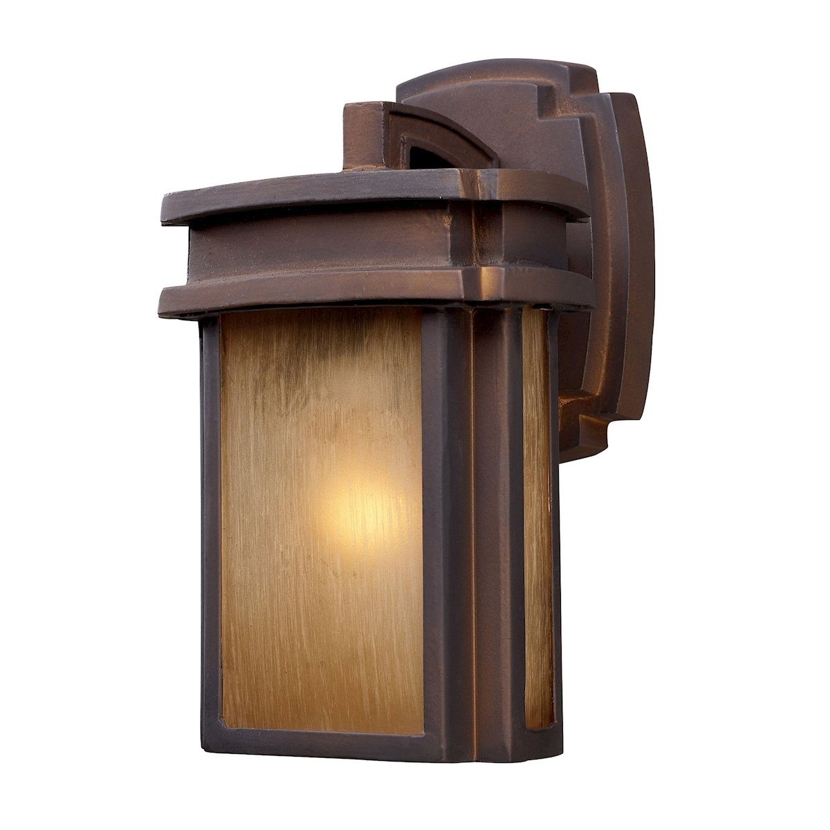 Sedona 1 Light Outdoor Wall Sconce In Clay Bronze Outdoor Wall Elk Lighting 