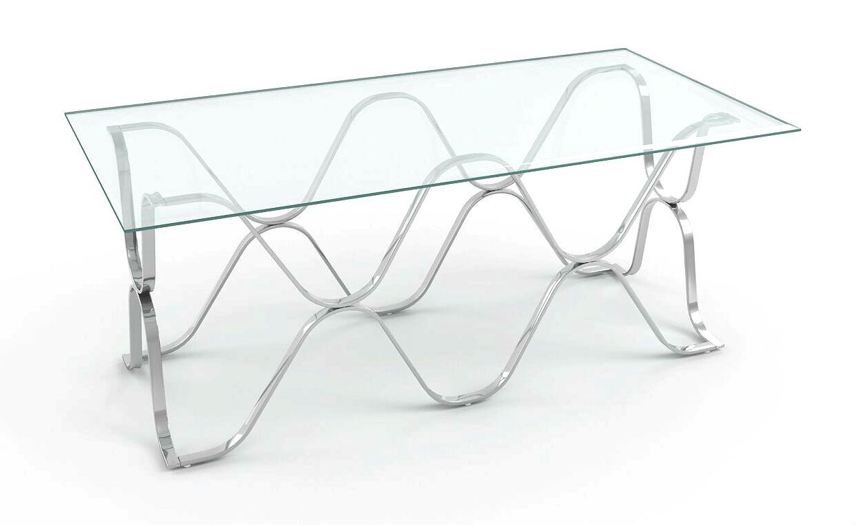 Westire Glass Top Coffee Table Chrome Furniture Enitial Lab 