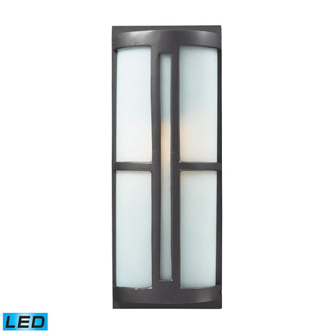 Trevot 1 Light Outdoor LED Sconce In Graphite Outdoor Wall Elk Lighting 