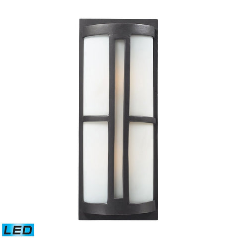 Trevot 2 Light Outdoor LED Sconce In Graphite Outdoor Wall Elk Lighting 