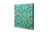 Teal Damask Trefoil Wall Art - Distressed Teal/Ivory Accessories Varaluz 