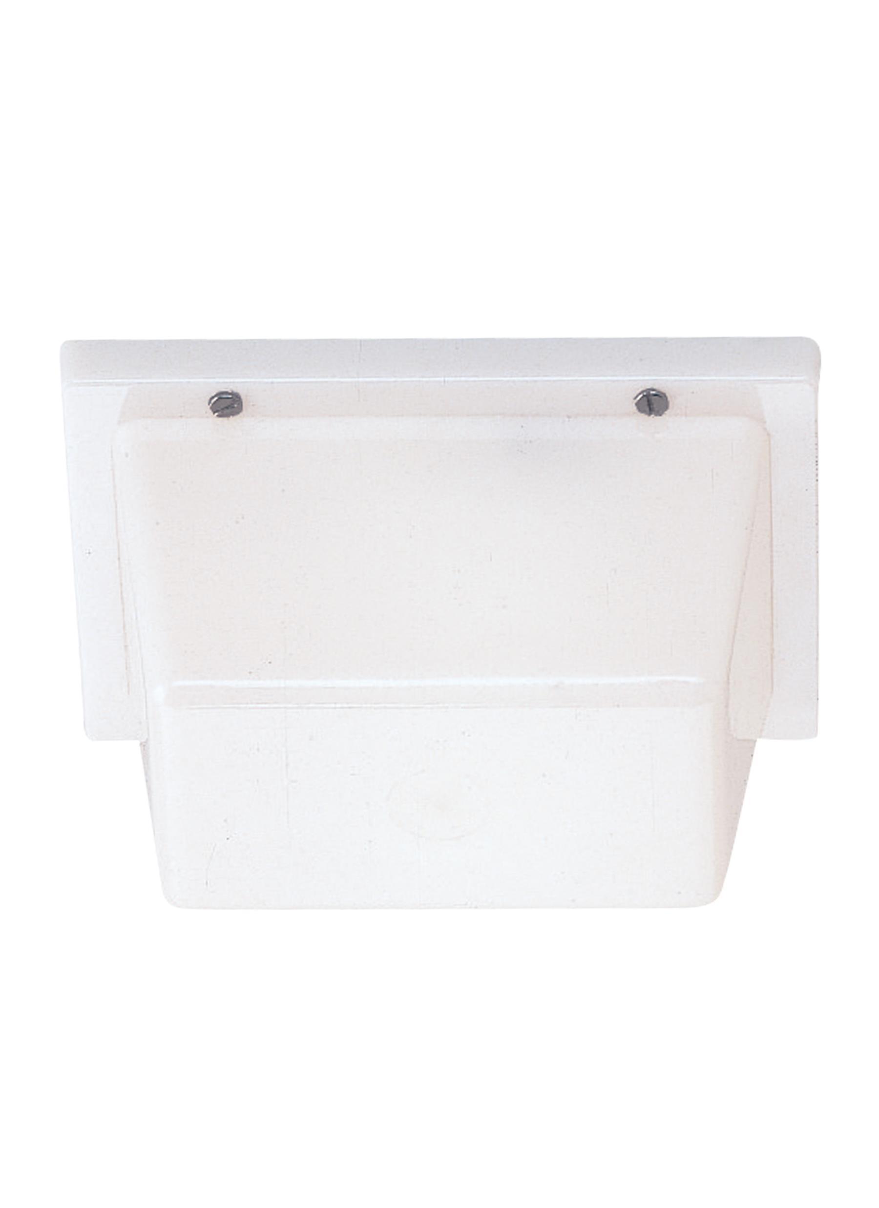 One Light Outdoor LED Wall / Ceiling Mount - White Plastic Wall Sea Gull Lighting 