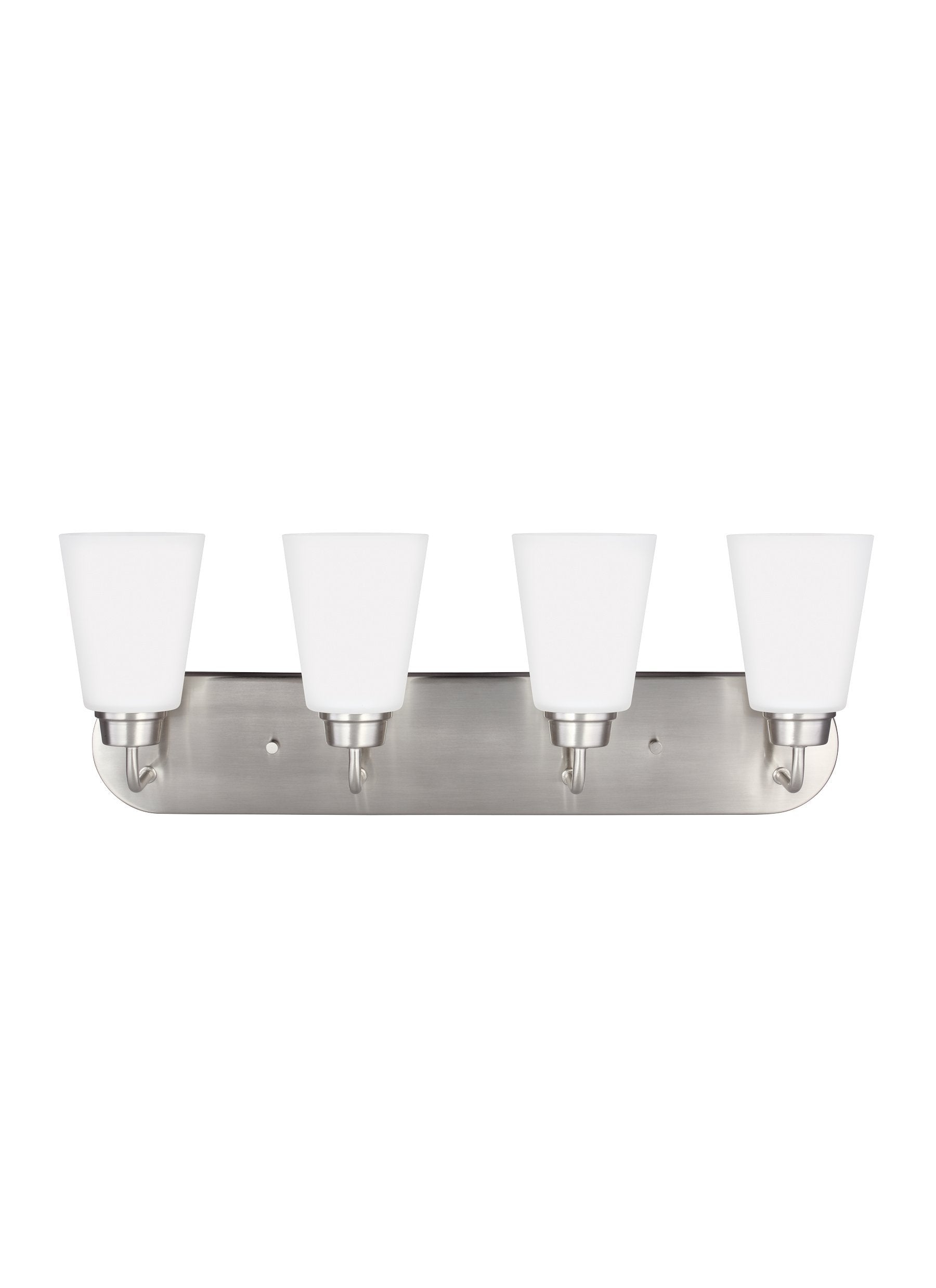 Kerrville Four Light Bath Vanity Fixture - Brushed Nickel Wall Sea Gull Lighting 