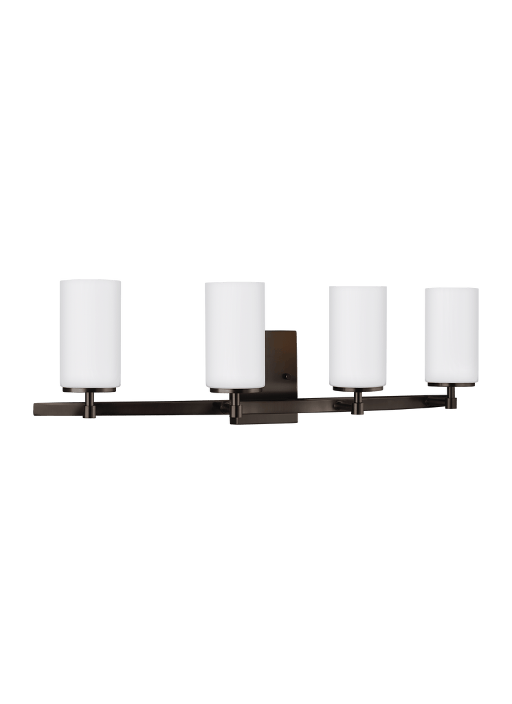 Alturas Four Light Bath Vanity Fixture - Brushed Oil Rubbed Bronze Wall Sea Gull Lighting 