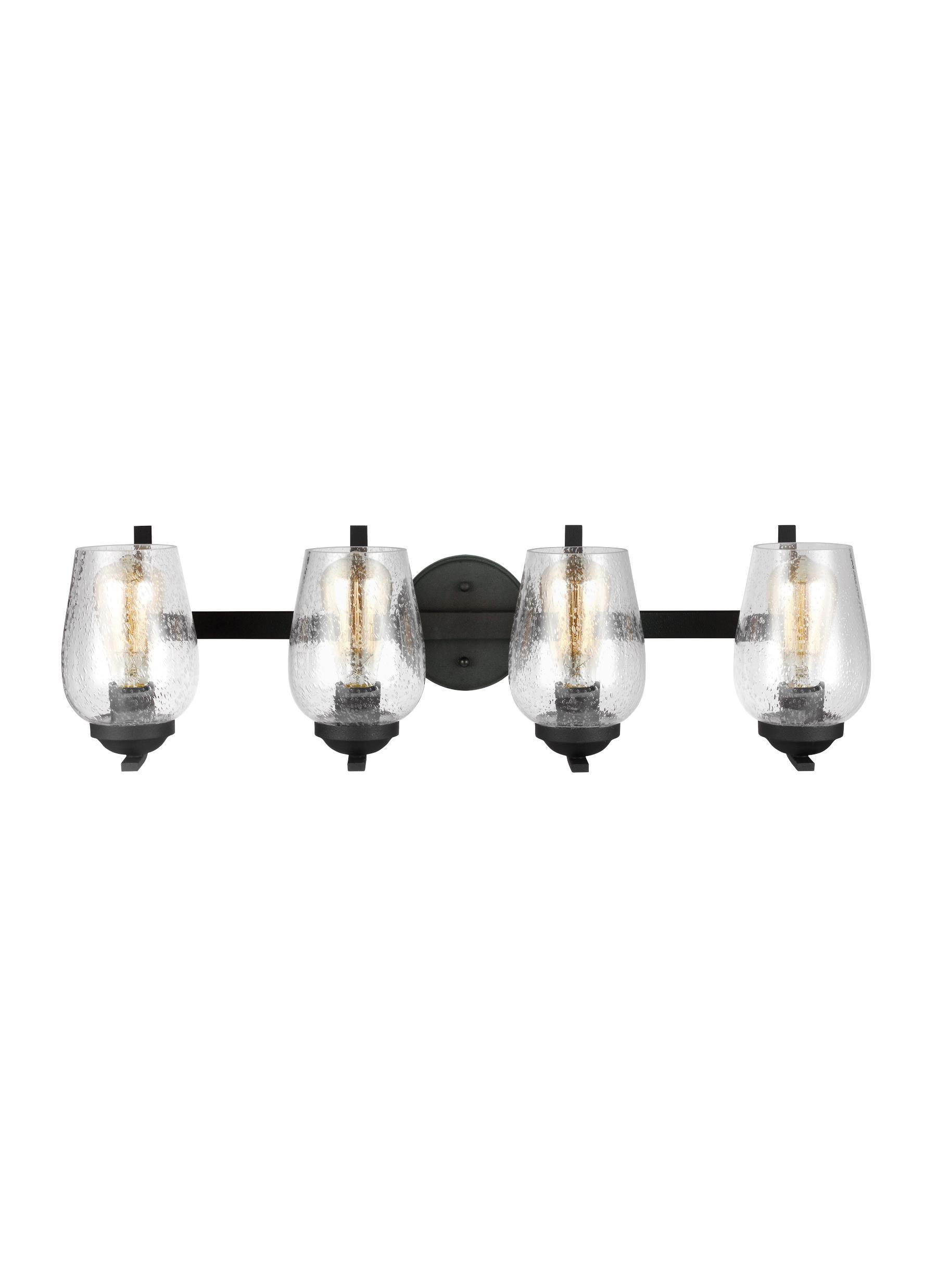 Morill Four Light Bath Vanity Fixture - Blacksmith Wall Sea Gull Lighting 