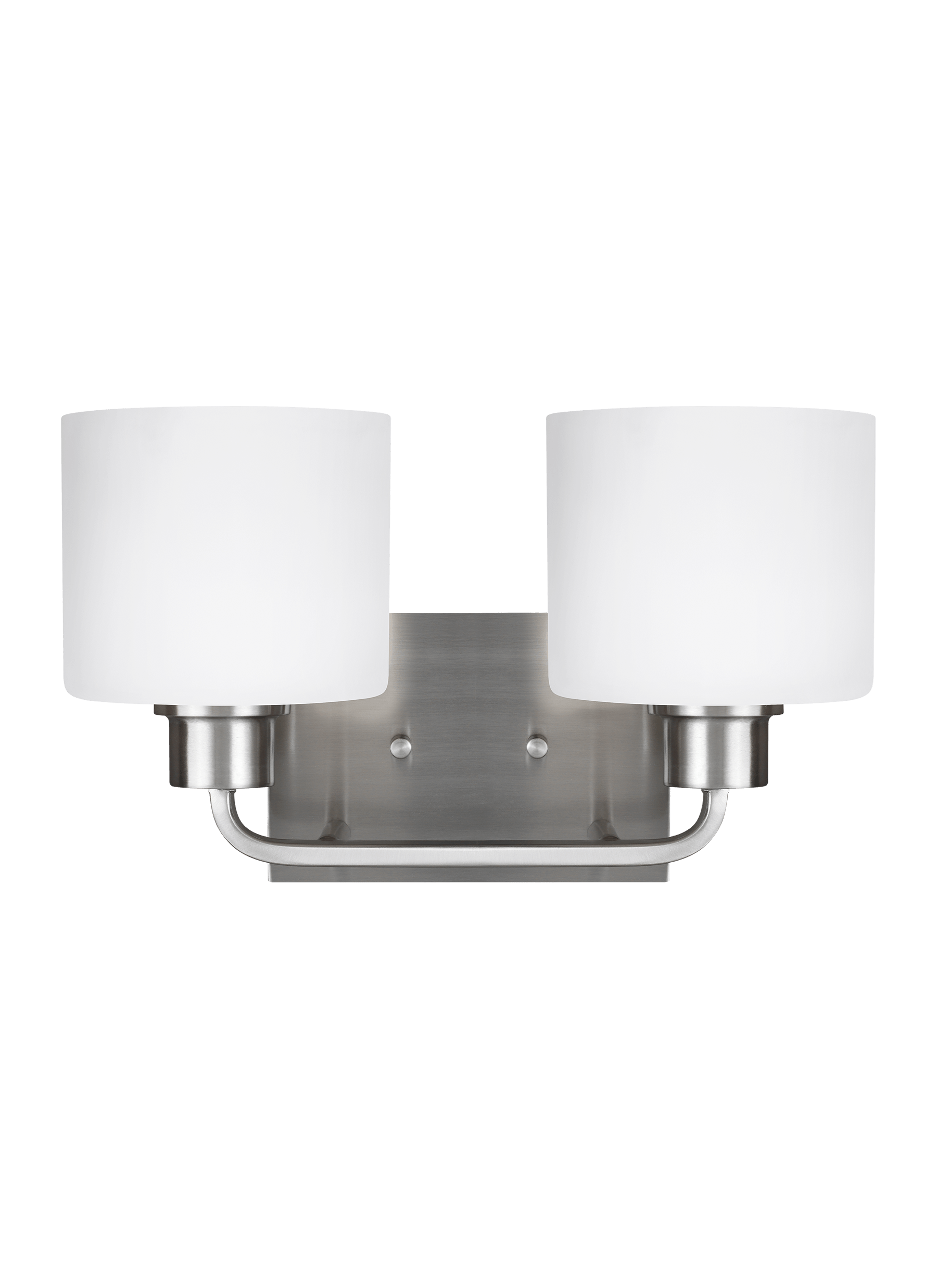 Canfield Two Light Bath Vanity Fixture - Brushed Nickel Wall Sea Gull Lighting 