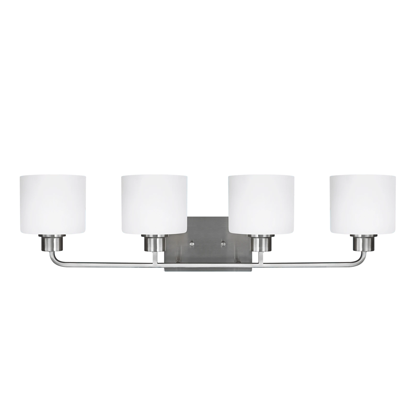 Canfield Four Light Bath Vanity Fixture - Brushed Nickel Wall Sea Gull Lighting 