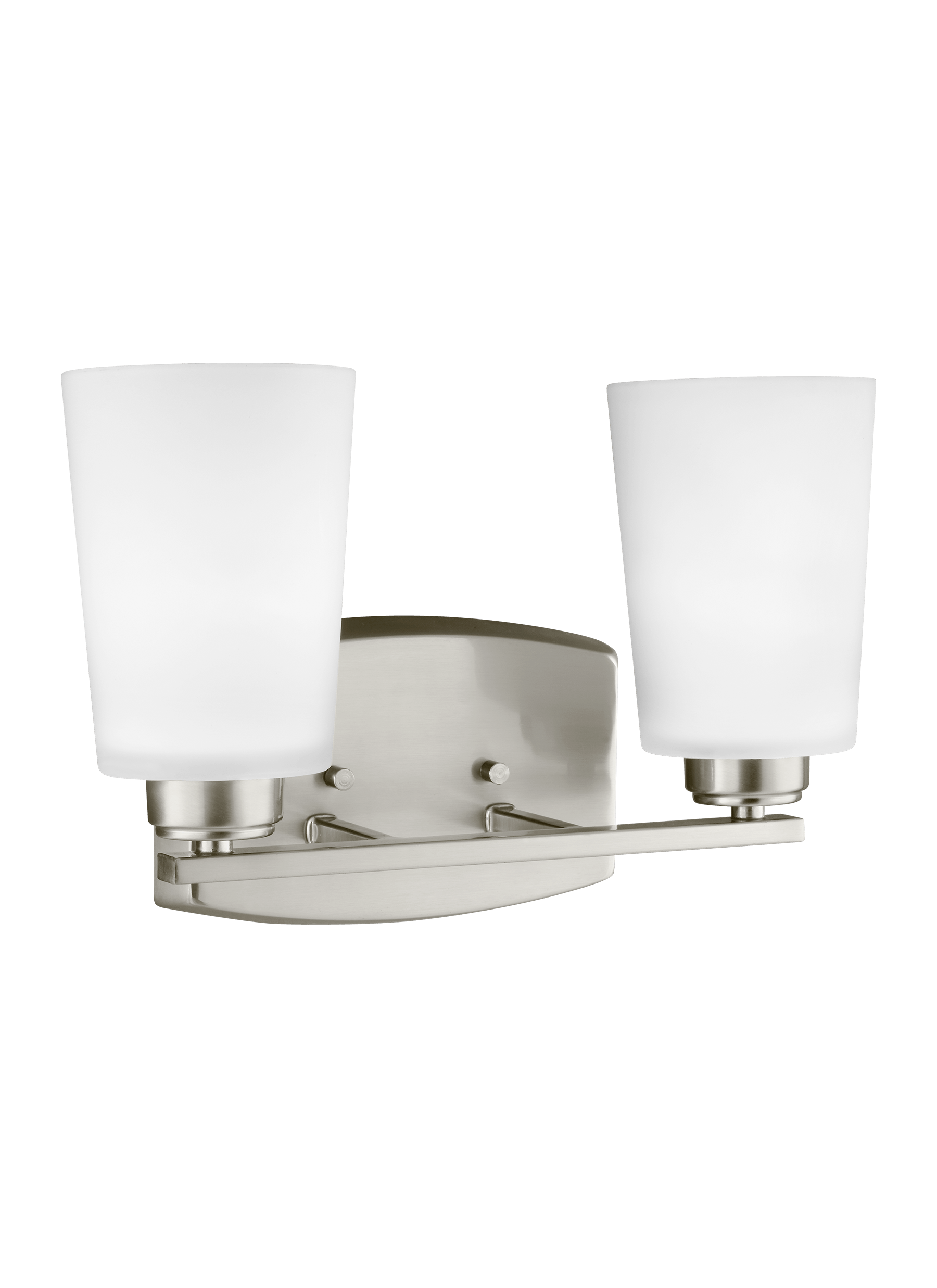 Franport Two Light Bath Vanity Fixture - Brushed Nickel Wall Sea Gull Lighting 