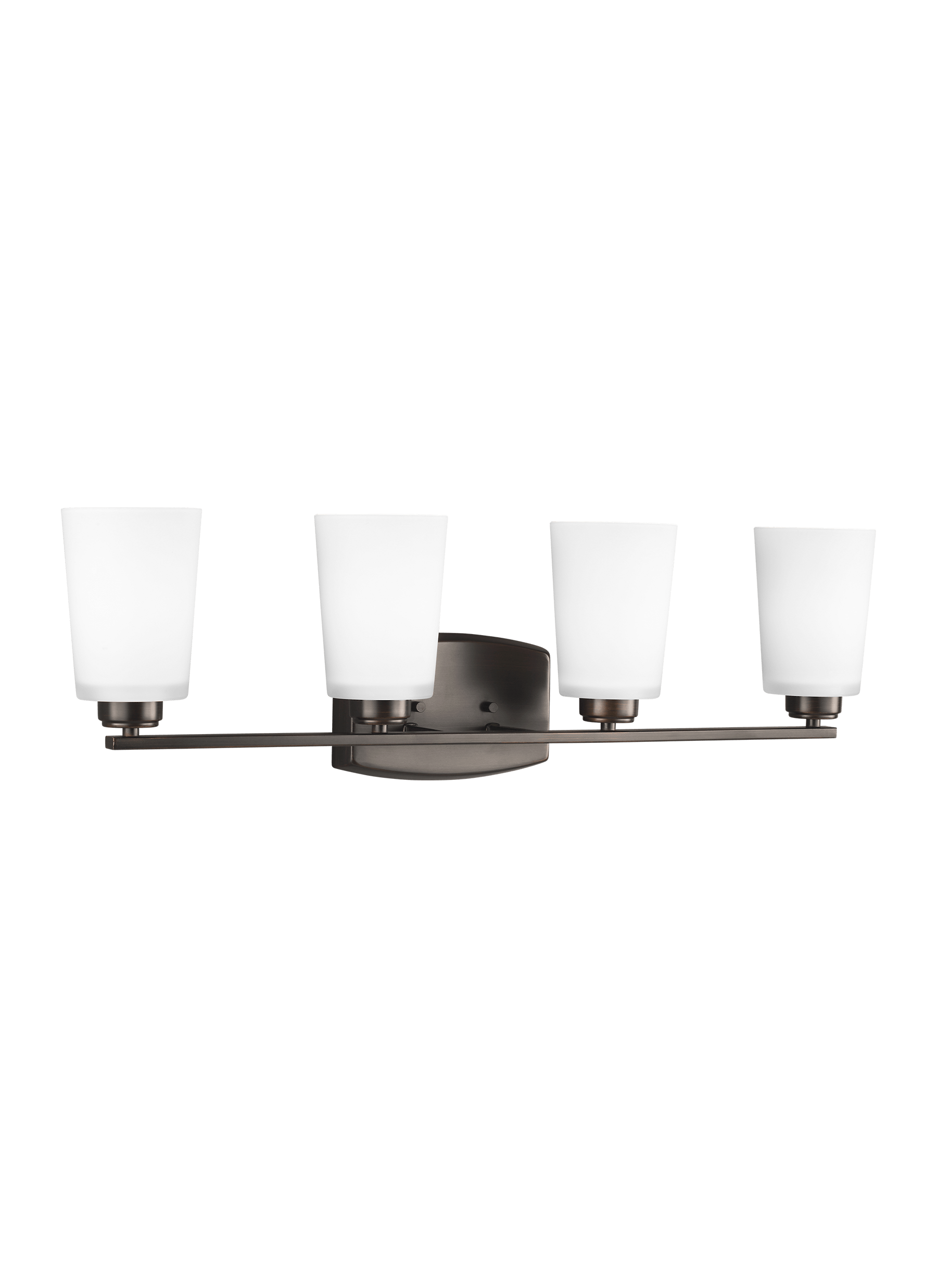 Franport Four Light Bath Vanity Fixture - Burnt Sienna Wall Sea Gull Lighting 